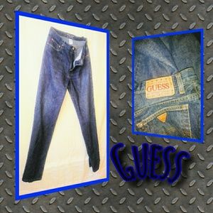 Mens Guess Dark Blue Jeans